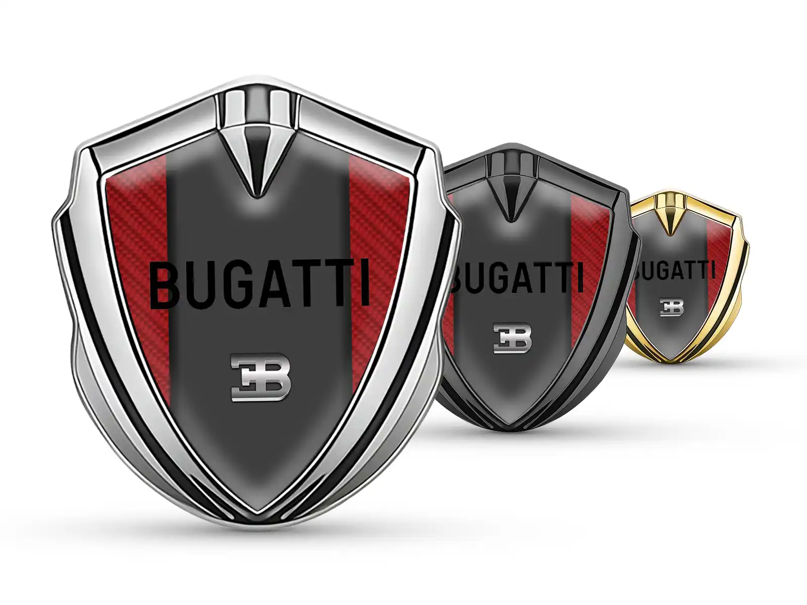 Bugatti 3D Emblema Insignia Máximo Estilo Sólido 3D Metal